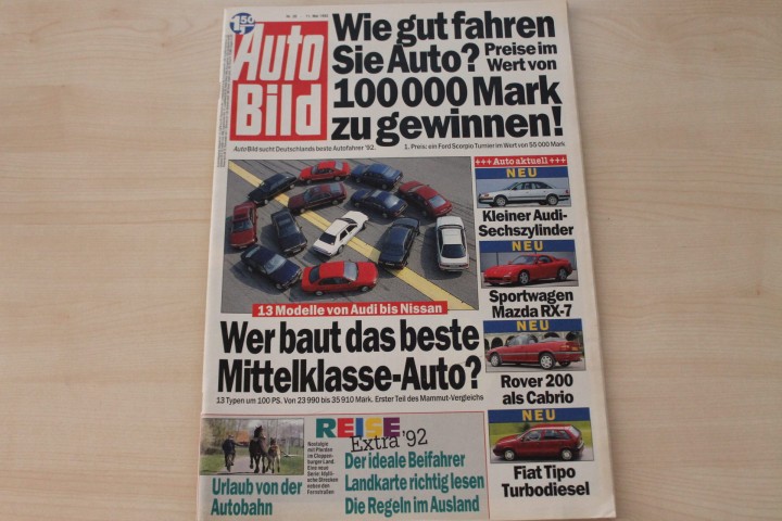 Deckblatt Auto Bild (20/1992)